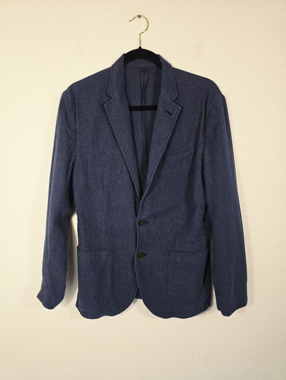 J.crew ThompsonCotton Blue 2 Button 5 Pocket Lightweight Chambray Blazer Mens 38 - Picture 2 of 16